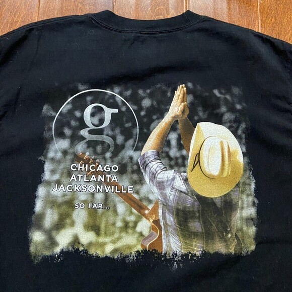 Hanes Garth Brooks World Tour 2014 Country Music Black T-Shirt Men's Size Large - Picture 5 of 8